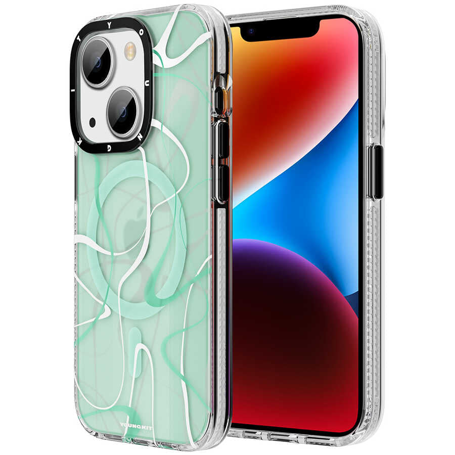 Youngkit Water-Ink Serisi iPhone 13 Magsafe Şarj Özellikli Telefon Kılıfı - 2 Youngkit Water-Ink Serisi iPhone 13 Magsafe Şarj Özellikli Telefon Kılıfı - 2
